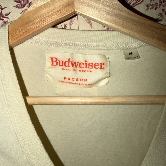 Budweiser Pacsun Cream Baby Tee with Rodeo Graphic - Picture 4 of 5